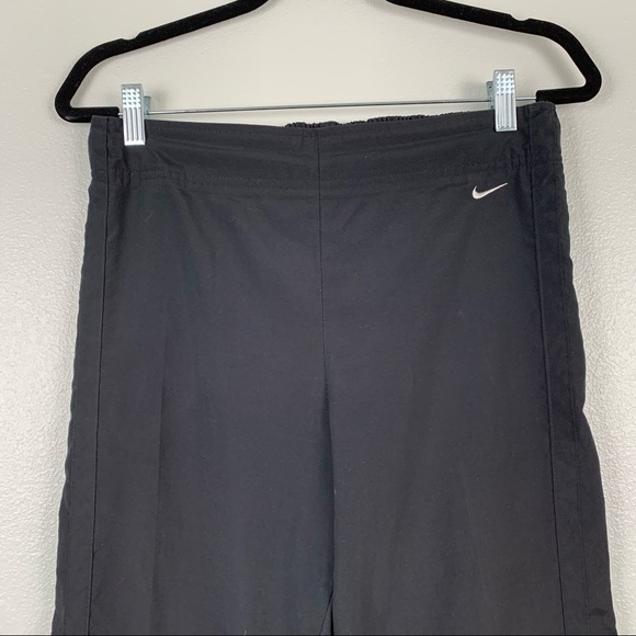 NIKE Womens Polyester Track Pants Drawstring Black - Picture 2 of 9